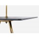 Bizzotto Βοηθητικό Τραπέζι Inesh Μέταλλο/Γυαλί Χρυσό/Μαύρο 40x40x67cm