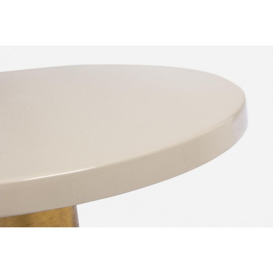 Bizzotto Τραπέζι Σαλονιού NALIMA Μέταλλο/Εκρού 50.5x51cm 