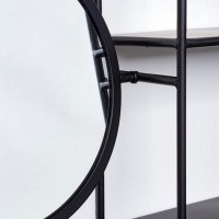 Bizzotto Μεταλλικό Ράφι Nucleos Με Καθρέπτη Μαύρο 69x13x34cm