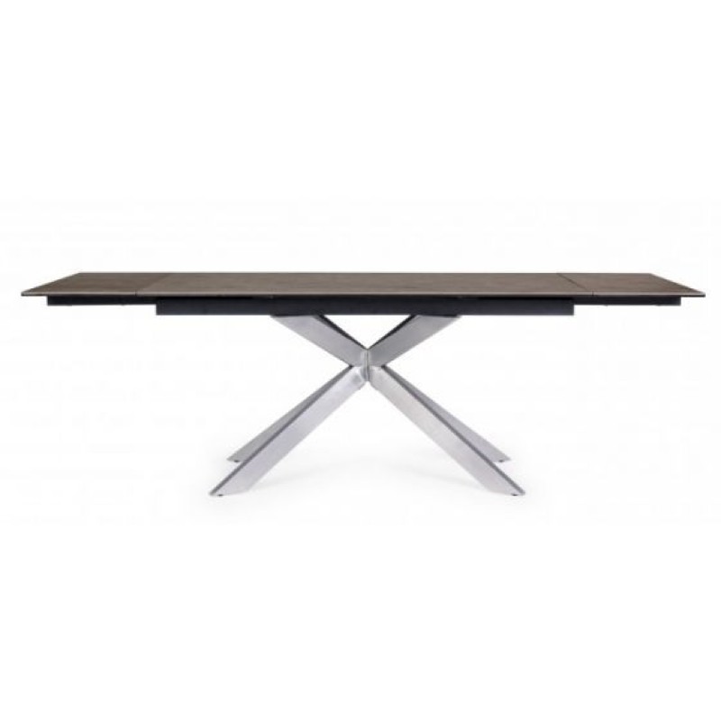 Bizzotto Arzachel Επεκτεινόμενο Κεραμικό Τραπέζι 160x90x76εκ., Καφέ