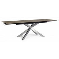 Bizzotto Arzachel Επεκτεινόμενο Κεραμικό Τραπέζι 160x90x76εκ., Καφέ