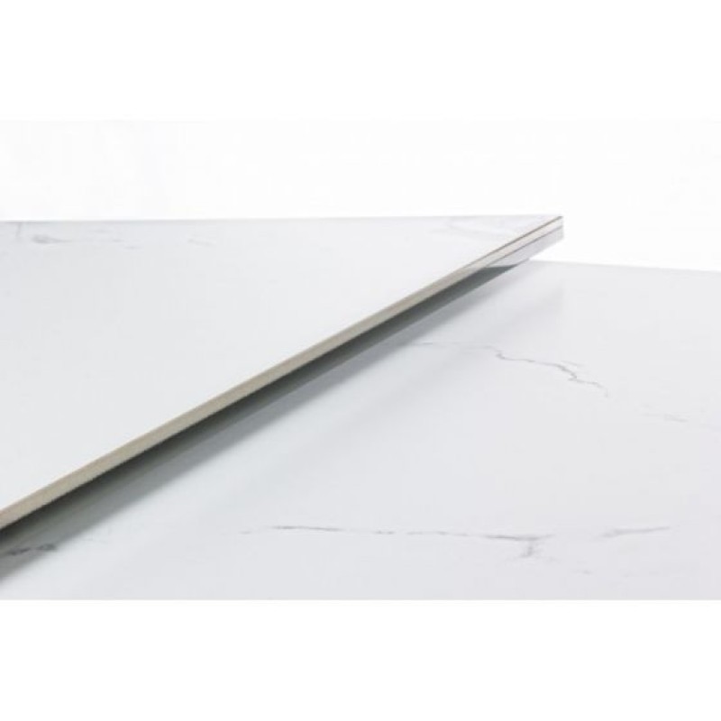 Bizzotto Blazar Επεκτεινόμενο Κεραμικό Τραπέζι 160x90x76εκ., Λευκό-Μαύρο