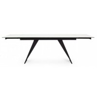 Bizzotto Blazar Επεκτεινόμενο Κεραμικό Τραπέζι 160x90x76εκ., Λευκό-Μαύρο