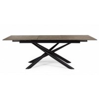 Bizzotto Seyfert Επεκτεινόμενο Κεραμικό Τραπέζι 160x90x76εκ., Καφέ