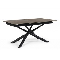 Bizzotto Seyfert Επεκτεινόμενο Κεραμικό Τραπέζι 160x90x76εκ., Καφέ