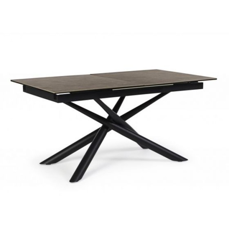 Bizzotto Seyfert Επεκτεινόμενο Κεραμικό Τραπέζι 160x90x76εκ., Καφέ