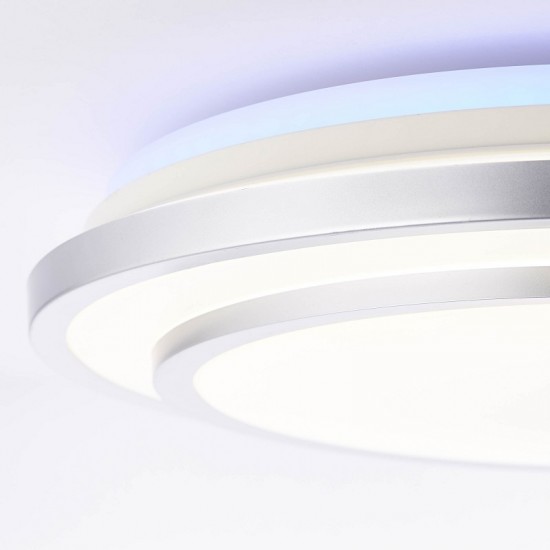 Brilliant Vilma Φωτιστικό Οροφής LED 32W Σε Ασημί Και Λευκό Χρώμα G97042/58