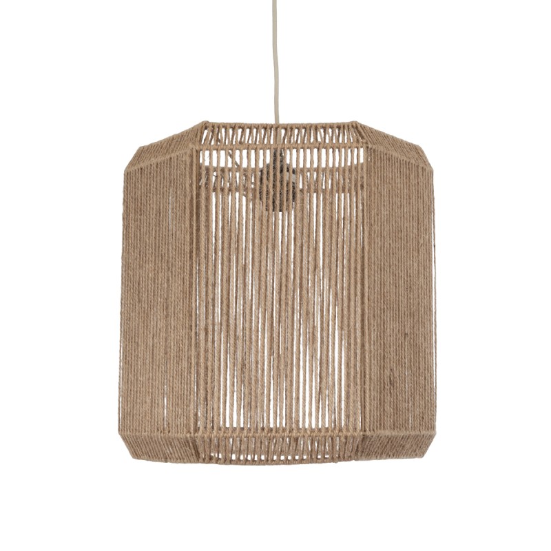GLOBOSTAR® CAYMAN 00519 Boho Κρεμαστό Φωτιστικό Οροφής με Ντουί 1 x E27 AC 220-240V IP20 - Μπεζ - Μ40 x Π40 x Υ40cm