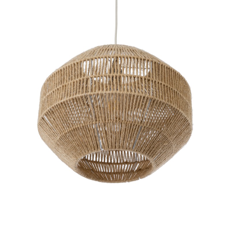 GLOBOSTAR® CAYMAN 00522 Boho Κρεμαστό Φωτιστικό Οροφής με Ντουί 1 x E27 AC 220-240V IP20 - Μπεζ - Μ40 x Π40 x Υ30cm