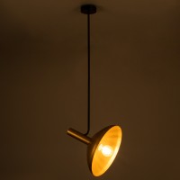 GLOBOSTAR® KATIE 00538 Μοντέρνο Φωτιστικό Οροφής με Ντουί 1 x E27 AC 220-240V IP20 - Μαύρο & Χρυσό - Μ30 x Π30 x Υ120cm