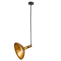 GLOBOSTAR® KATIE 00538 Μοντέρνο Φωτιστικό Οροφής με Ντουί 1 x E27 AC 220-240V IP20 - Μαύρο & Χρυσό - Μ30 x Π30 x Υ120cm