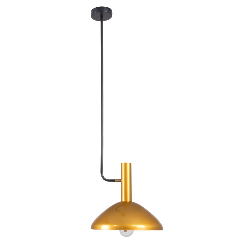 GLOBOSTAR® KATIE 00538 Μοντέρνο Φωτιστικό Οροφής με Ντουί 1 x E27 AC 220-240V IP20 - Μαύρο & Χρυσό - Μ30 x Π30 x Υ120cm