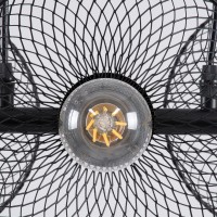 GLOBOSTAR® VERONA 00586 Μοντέρνο Κρεμαστό Φωτιστικό Οροφής με Ντουί 3 x E27 AC 220-240V IP20 - Μαύρο & Χρυσό - Μ50 x Π28 x Υ20cm
