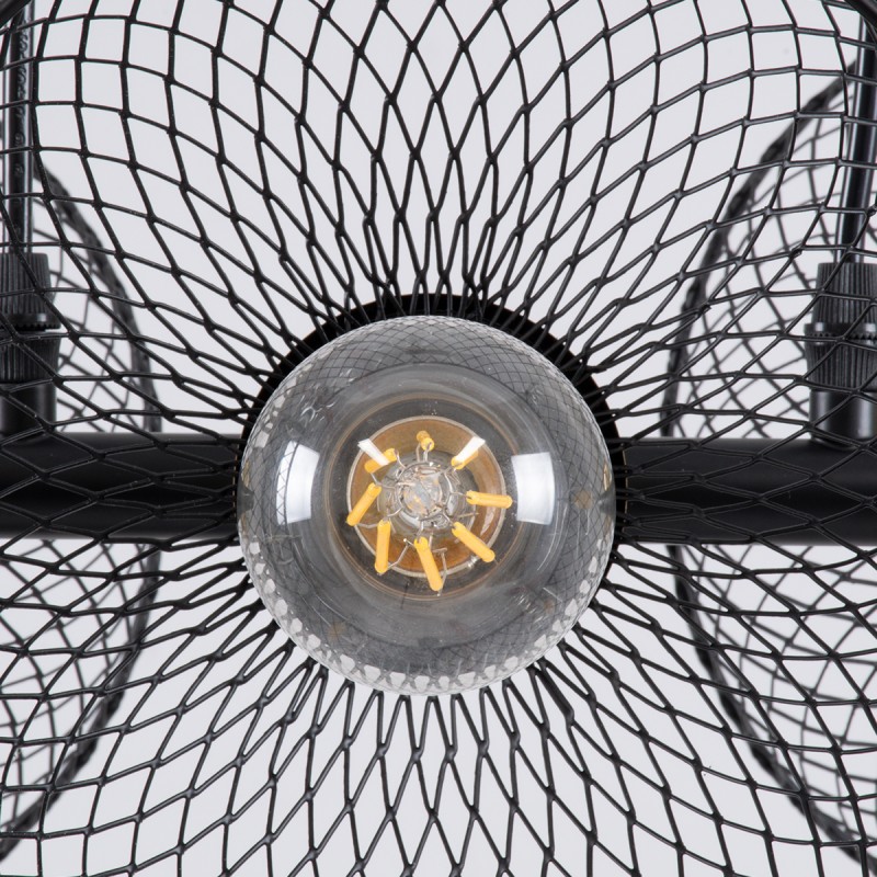 GLOBOSTAR® VERONA 00586 Μοντέρνο Κρεμαστό Φωτιστικό Οροφής με Ντουί 3 x E27 AC 220-240V IP20 - Μαύρο & Χρυσό - Μ50 x Π28 x Υ20cm