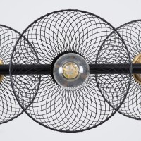 GLOBOSTAR® VERONA 00588 Μοντέρνο Κρεμαστό Φωτιστικό Οροφής με Ντουί 9 x E27 AC 220-240V IP20 - Μαύρο & Χρυσό - Μ140 x Π28 x Υ20cm
