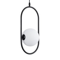 GLOBOSTAR® HAMBURG 00589 Μοντέρνο Κρεμαστό Φωτιστικό Οροφής με Ντουί 1 x G9 AC 220-240V IP20 - Μαύρο & Λευκό - Μ20 x Π15 x Υ40cm