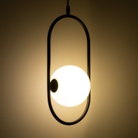 GLOBOSTAR® HAMBURG 00589 Μοντέρνο Κρεμαστό Φωτιστικό Οροφής με Ντουί 1 x G9 AC 220-240V IP20 - Μαύρο & Λευκό - Μ20 x Π15 x Υ40cm