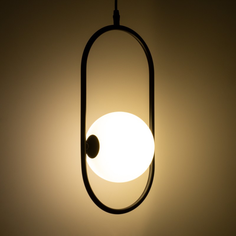 GLOBOSTAR® HAMBURG 00589 Μοντέρνο Κρεμαστό Φωτιστικό Οροφής με Ντουί 1 x G9 AC 220-240V IP20 - Μαύρο & Λευκό - Μ20 x Π15 x Υ40cm