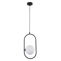 GLOBOSTAR® HAMBURG 00589 Μοντέρνο Κρεμαστό Φωτιστικό Οροφής με Ντουί 1 x G9 AC 220-240V IP20 - Μαύρο & Λευκό - Μ20 x Π15 x Υ40cm