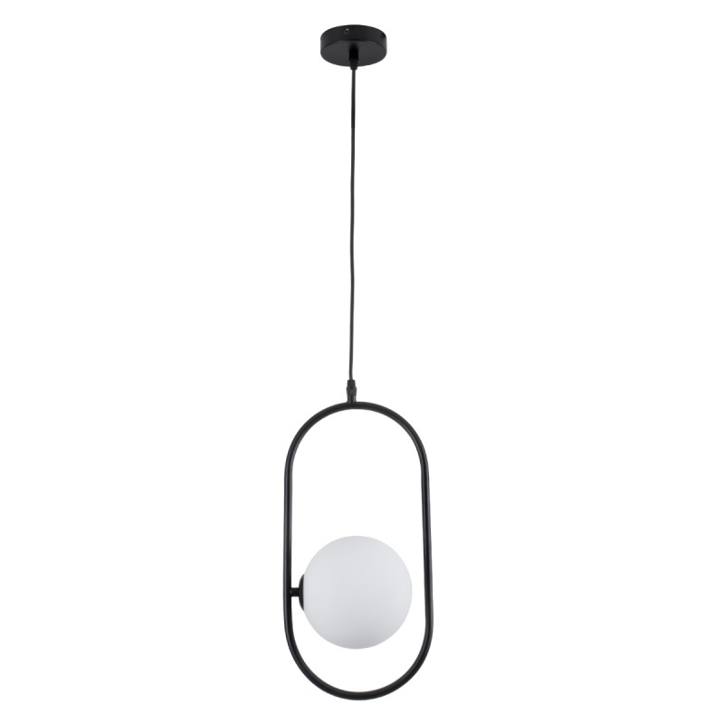 GLOBOSTAR® HAMBURG 00589 Μοντέρνο Κρεμαστό Φωτιστικό Οροφής με Ντουί 1 x G9 AC 220-240V IP20 - Μαύρο & Λευκό - Μ20 x Π15 x Υ40cm