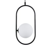 GLOBOSTAR® HAMBURG 00589 Μοντέρνο Κρεμαστό Φωτιστικό Οροφής με Ντουί 1 x G9 AC 220-240V IP20 - Μαύρο & Λευκό - Μ20 x Π15 x Υ40cm