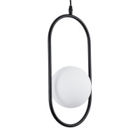 GLOBOSTAR® HAMBURG 00589 Μοντέρνο Κρεμαστό Φωτιστικό Οροφής με Ντουί 1 x G9 AC 220-240V IP20 - Μαύρο & Λευκό - Μ20 x Π15 x Υ40cm