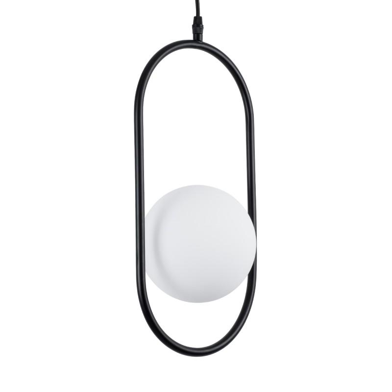 GLOBOSTAR® HAMBURG 00589 Μοντέρνο Κρεμαστό Φωτιστικό Οροφής με Ντουί 1 x G9 AC 220-240V IP20 - Μαύρο & Λευκό - Μ20 x Π15 x Υ40cm