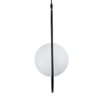 GLOBOSTAR® HAMBURG 00591 Μοντέρνο Κρεμαστό Φωτιστικό Οροφής με Ντουί 1 x E14 AC 220-240V IP20 - Μαύρο & Λευκό - Μ25 x Π20 x Υ50cm