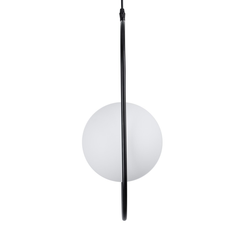 GLOBOSTAR® HAMBURG 00591 Μοντέρνο Κρεμαστό Φωτιστικό Οροφής με Ντουί 1 x E14 AC 220-240V IP20 - Μαύρο & Λευκό - Μ25 x Π20 x Υ50cm