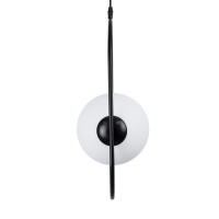 GLOBOSTAR® HAMBURG 00591 Μοντέρνο Κρεμαστό Φωτιστικό Οροφής με Ντουί 1 x E14 AC 220-240V IP20 - Μαύρο & Λευκό - Μ25 x Π20 x Υ50cm