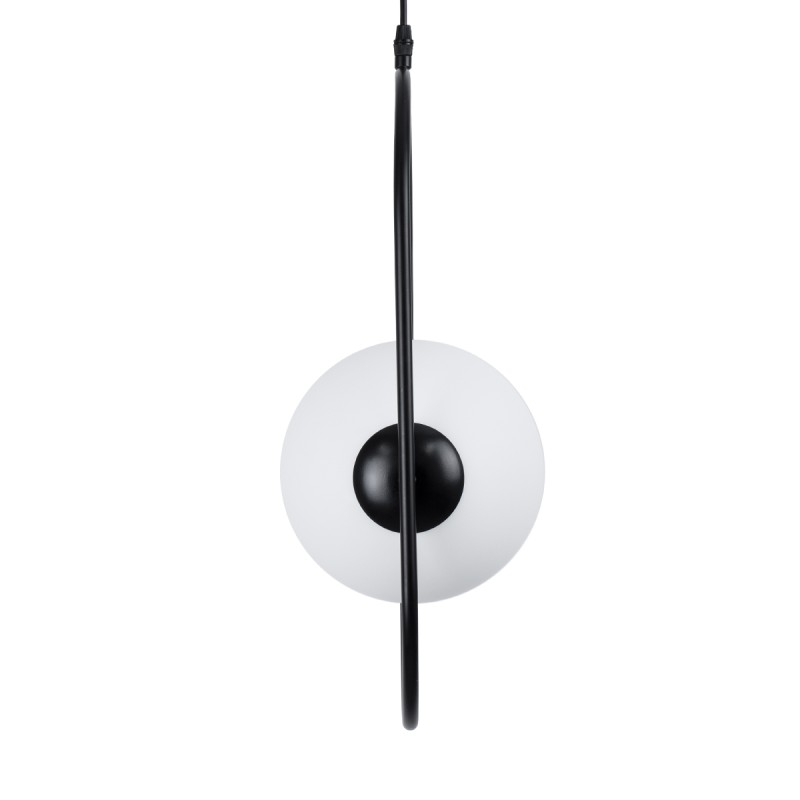 GLOBOSTAR® HAMBURG 00591 Μοντέρνο Κρεμαστό Φωτιστικό Οροφής με Ντουί 1 x E14 AC 220-240V IP20 - Μαύρο & Λευκό - Μ25 x Π20 x Υ50cm