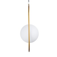 GLOBOSTAR® HAMBURG 00592 Μοντέρνο Κρεμαστό Φωτιστικό Οροφής με Ντουί 1 x E14 AC 220-240V IP20 - Χρυσό & Λευκό - Μ25 x Π20 x Υ50cm