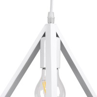 GLOBOSTAR® TRIANGLE 00617 Μοντέρνο Κρεμαστό Φωτιστικό Οροφής με Ντουί 3 x E27 AC 220-240V IP20 - Λευκό - Μ49 x Π49 x Y130cm