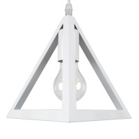 GLOBOSTAR® TRIANGLE 00617 Μοντέρνο Κρεμαστό Φωτιστικό Οροφής με Ντουί 3 x E27 AC 220-240V IP20 - Λευκό - Μ49 x Π49 x Y130cm