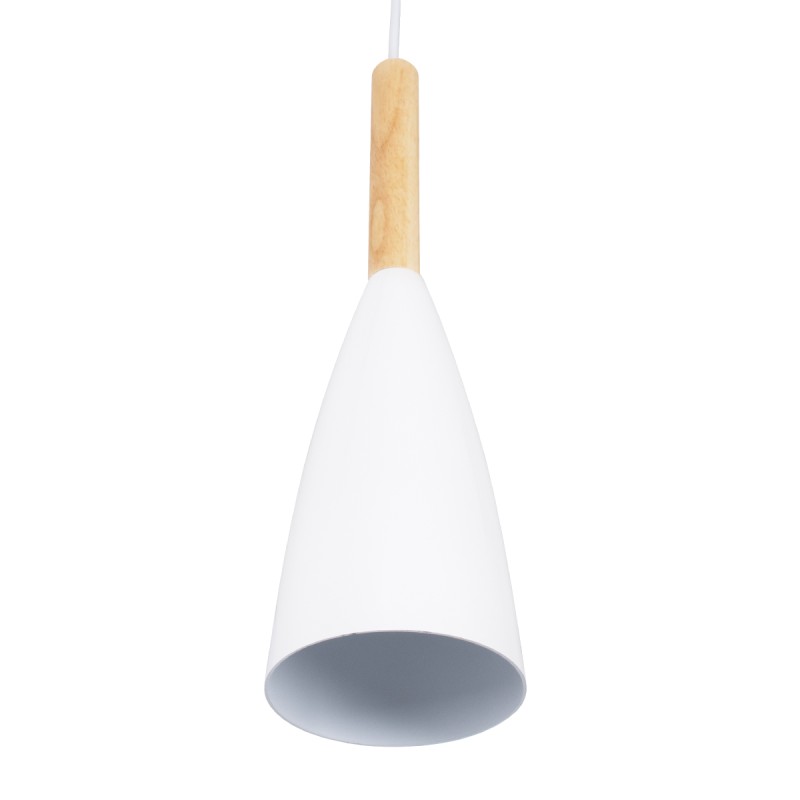 GLOBOSTAR® DILLON 00627 Μοντέρνο Κρεμαστό Φωτιστικό Οροφής με Ντουί 3 x E27 AC 220-240V IP20 - Λευκό & Μπεζ - Μ26 x Π26 x Υ130cm