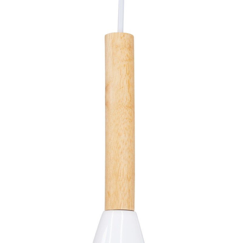 GLOBOSTAR® DILLON 00627 Μοντέρνο Κρεμαστό Φωτιστικό Οροφής με Ντουί 3 x E27 AC 220-240V IP20 - Λευκό & Μπεζ - Μ26 x Π26 x Υ130cm