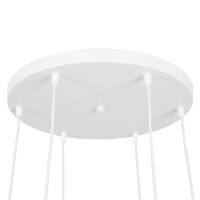 GLOBOSTAR® DILLON 00629 Μοντέρνο Κρεμαστό Φωτιστικό Οροφής με Ντουί 6 x E27 AC 220-240V IP20 - Λευκό & Μπεζ - Μ52 x Π52 x Y130cm