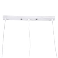 GLOBOSTAR® DILLON 00631 Μοντέρνο Κρεμαστό Φωτιστικό Οροφής με Ντουί 3 x E27 AC 220-240V IP20 - Λευκό & Μπεζ - Μ54 x Π14 x Υ130cm
