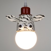 GLOBOSTAR® ZEBRA 00639 Παιδικό Κρεμαστό Φωτιστικό Οροφής με Ντουί 1 x E27 AC 220-240V IP20 - Πολύχρωμο - Μ19 x Π10.5 x Υ13.5cm