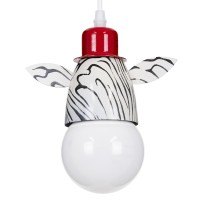 GLOBOSTAR® ZEBRA 00639 Παιδικό Κρεμαστό Φωτιστικό Οροφής με Ντουί 1 x E27 AC 220-240V IP20 - Πολύχρωμο - Μ19 x Π10.5 x Υ13.5cm