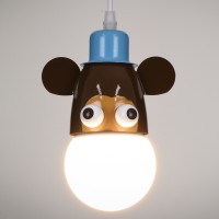 GLOBOSTAR® MONKEY 00640 Παιδικό Κρεμαστό Φωτιστικό Οροφής με Ντουί 1 x E27 AC 220-240V IP20 - Πολύχρωμο - Μ14.5 x Π10.5 x Υ13.5cm