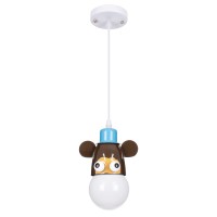 GLOBOSTAR® MONKEY 00640 Παιδικό Κρεμαστό Φωτιστικό Οροφής με Ντουί 1 x E27 AC 220-240V IP20 - Πολύχρωμο - Μ14.5 x Π10.5 x Υ13.5cm