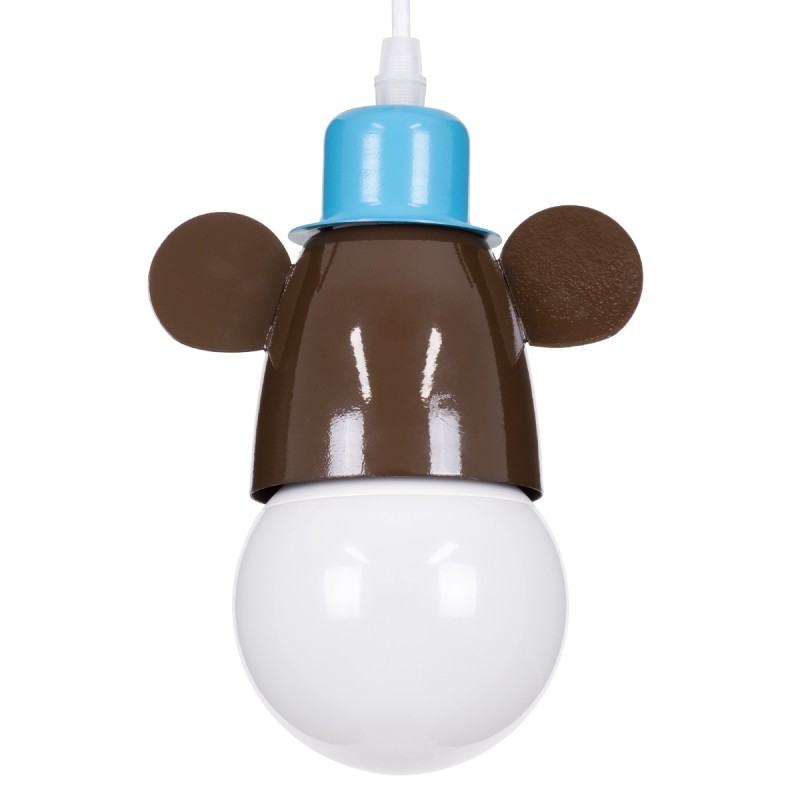 GLOBOSTAR® MONKEY 00640 Παιδικό Κρεμαστό Φωτιστικό Οροφής με Ντουί 1 x E27 AC 220-240V IP20 - Πολύχρωμο - Μ14.5 x Π10.5 x Υ13.5cm
