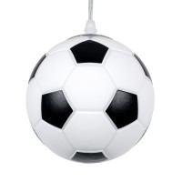 GLOBOSTAR® FOOTBALL 00643 Παιδικό Κρεμαστό Φωτιστικό Οροφής με Ντουί 1 x E27 AC 220-240V IP20 - Λευκό & Μαύρο - Μ15 x Π15 x Y18cm