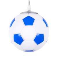 GLOBOSTAR® FOOTBALL 00644 Παιδικό Κρεμαστό Φωτιστικό Οροφής με Ντουί 1 x E27 AC 220-240V IP20 - Λευκό & Μπλε - Μ15 x Π15 x Y18cm
