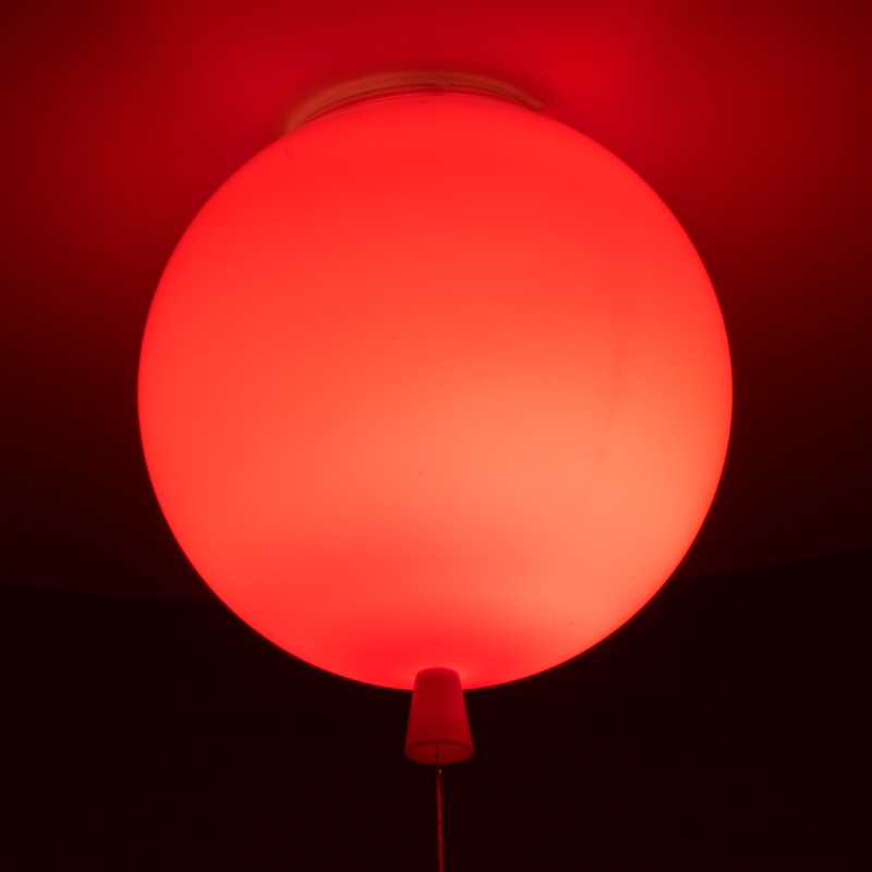 GLOBOSTAR® BALLOON 00652 Παιδικό Φωτιστικό Οροφής με Ντουί 1 x E27 AC 220-240V IP20 - Κόκκινο - Μ30 x Π30 x Υ33cm