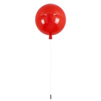 GLOBOSTAR® BALLOON 00652 Παιδικό Φωτιστικό Οροφής με Ντουί 1 x E27 AC 220-240V IP20 - Κόκκινο - Μ30 x Π30 x Υ33cm