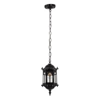 GLOBOSTAR® DARCY 00655 Vintage Κρεμαστό Φωτιστικό Οροφής με Ντουί 1 x E27 AC 220-240V IP20 - Μαύρο - Μ15.5 x Π15.5 x Υ32.5cm