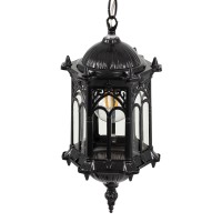 GLOBOSTAR® DARCY 00655 Vintage Κρεμαστό Φωτιστικό Οροφής με Ντουί 1 x E27 AC 220-240V IP20 - Μαύρο - Μ15.5 x Π15.5 x Υ32.5cm