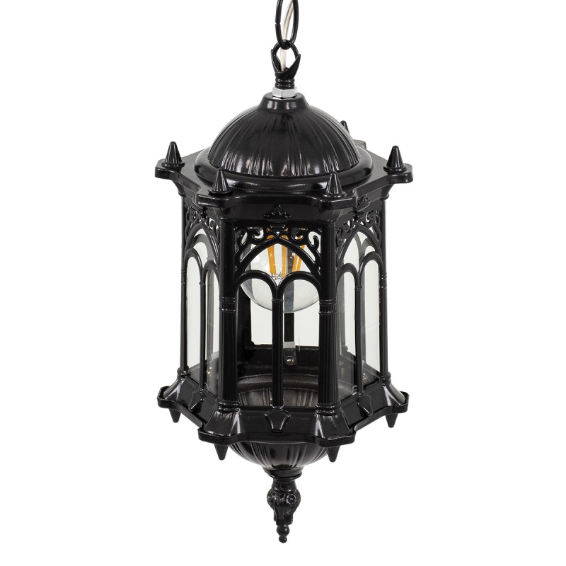 GLOBOSTAR® DARCY 00655 Vintage Κρεμαστό Φωτιστικό Οροφής με Ντουί 1 x E27 AC 220-240V IP20 - Μαύρο - Μ15.5 x Π15.5 x Υ32.5cm